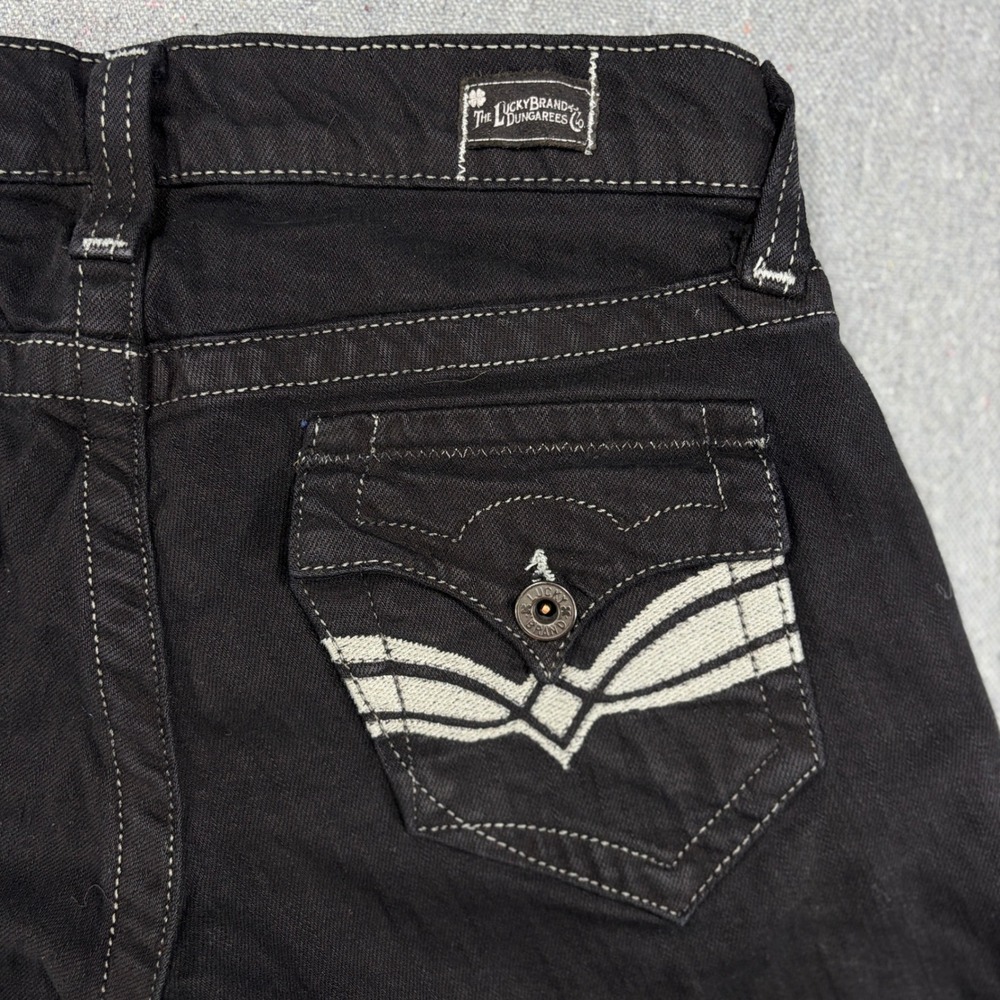 Lucky Brand Lil Maggie Black Jeans Womens 2/26 Y2K Vintage Made in USA - Picture 9 of 11